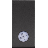 BTicino Classia SINGLE SWITCH FOR FAN 1-MODE. 10A BLACK RG4001LR