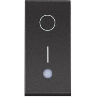 BTicino Classia DOUBLE-POLE KEY FOR BOILER 1-MOD. 16A BLACK RG4002L