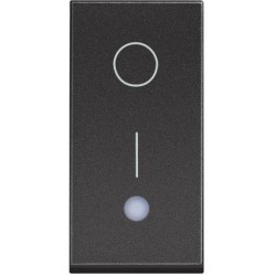 BTicino Classia DOUBLE-POLE KEY FOR BOILER 1-MOD. 16A BLACK RG4002L