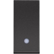 BTicino Classia BUTTON SWITCH WITH INDICATION 1-MODE 10A BLACK RG4005L