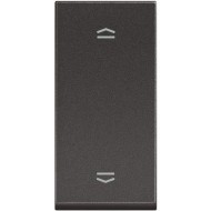 BTicino Classia BUTTON FOR ROLLER BLINDS 1-MODE 10A BLACK RG4027N
