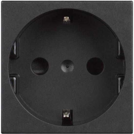 BTICINO CLASSIA SOCKET SCHUKO 16A WITH CHILD PROTECTION BLACK RG4141
