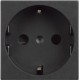BTICINO CLASSIA SOCKET SCHUKO 16A WITH CHILD PROTECTION BLACK RG4141