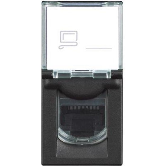 BTicino Classia SOCKET I RJ11 type K10 1-MODE BLACK RG4258RJ11