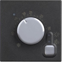 BTicino Classia СТАЕН ТЕРМОСТАТ МЕХАНИЧЕН 230V 2-МОД 10А ЧЕРЕН RG4441