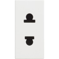 BTicino Classia SOCKET EURO/AMERICAN STANDARD. 1-MODE 16A WHITE RW4125P
