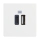 PRISA BTICINO CLASSIA 2xUSB TIP A+C 5Vdc 2-MODURI ALB RW4287C2