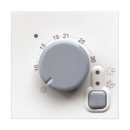 BTICINO CLASSIA ROOM THERMOSTAT MECHANICAL 230V 2-MODE 10A WHITE RW4441