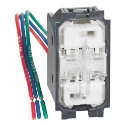 BTICINO LIVING NOW HOTEL DUAL KEY CHANGEOVER SWITCH 1-MOD. 10A K4027H