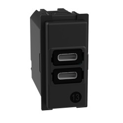 BTICINO LIVING NOW Socket 2xUSB TIP C+C 3A 15W 3A 1-MOD K4191CC
