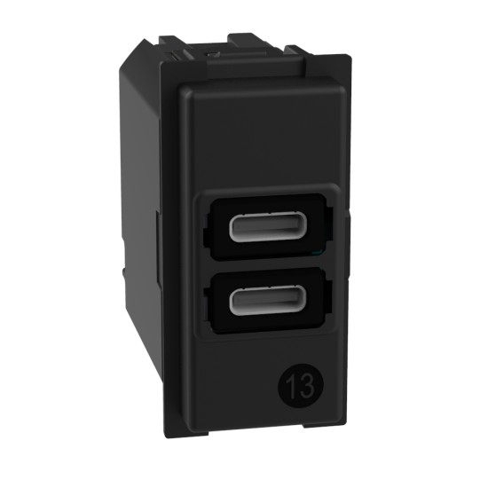 BTICINO LIVING NOW Priză 2xUSB TYPE C+C 3A 15W 3A 1-МОД K4191CC