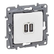 LEGRAND NILOE РОЗЕТКА ЗАРЯДНО 2xUSB Тип A 5V за 12W БЯЛ 764594